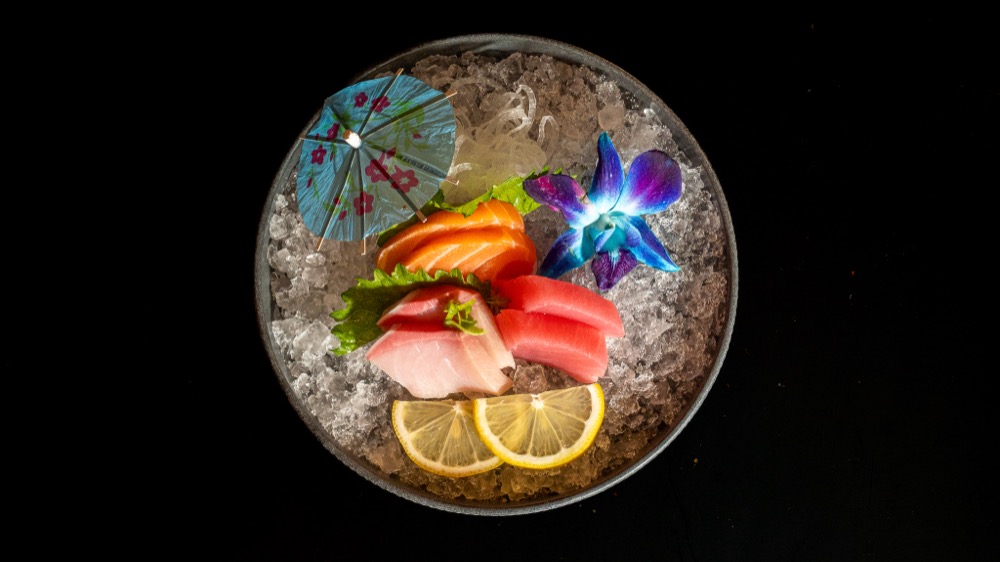 A precisely styled sashimi plate, the kind of quality-forward presentation guests now expect